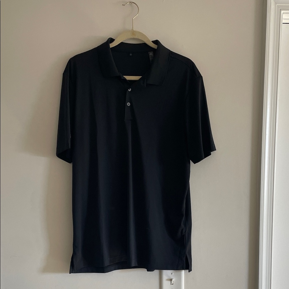 adidas Men's Black Polo Shirt with Subtle Logo